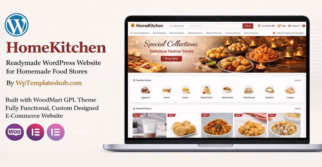 HomeKitchen – Homemade Food Delivery Website