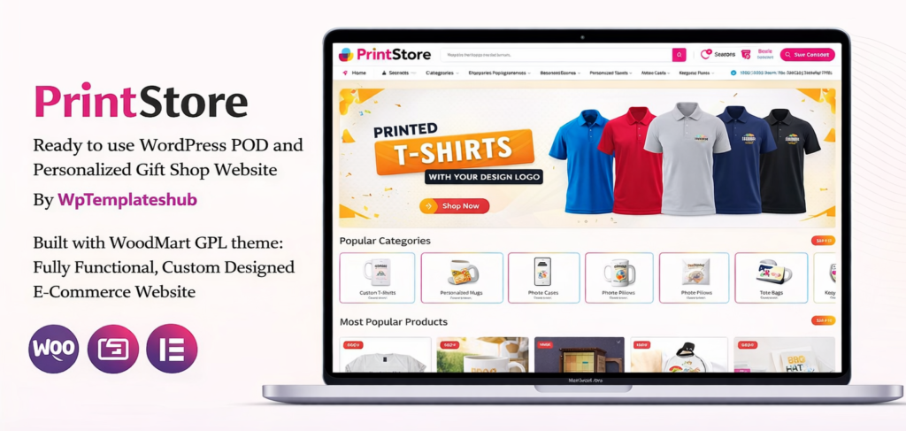 PrintStore – Print on Demand Ecommerce Website