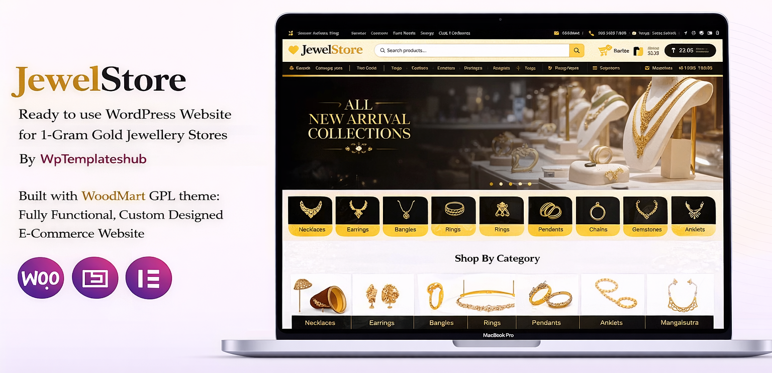 JewelStore – 1Gram Gold Jewellery Ecommerce Website