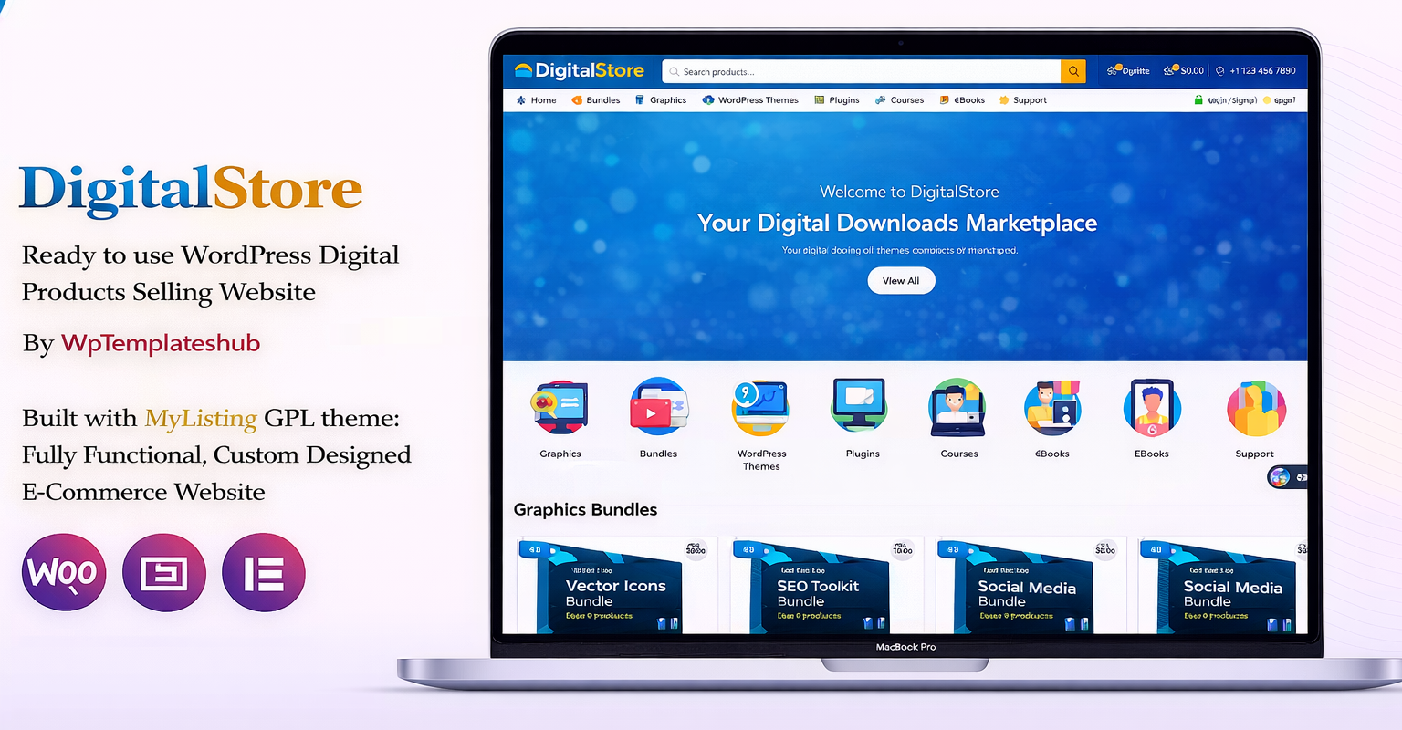 DigitalStore – Digital Products Ecommerce Website
