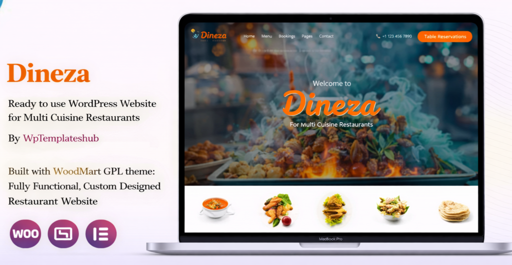 Dineza – OnePage Restaurant Website