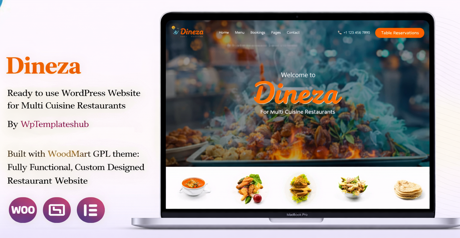 Dineza – OnePage Restaurant Website