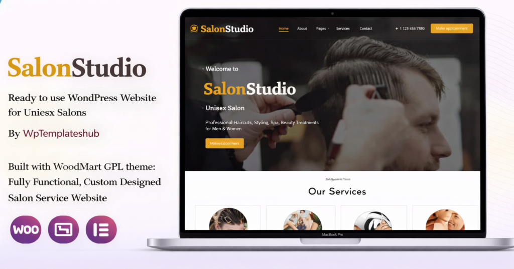 SalonStudio – Unisex Salon Business Website