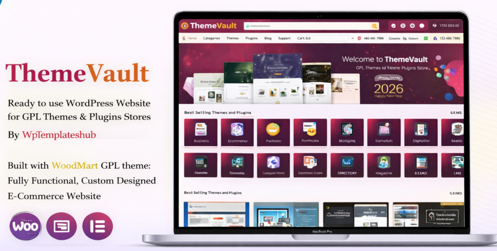 ThemeVault – GPL Themes & Plugins Website