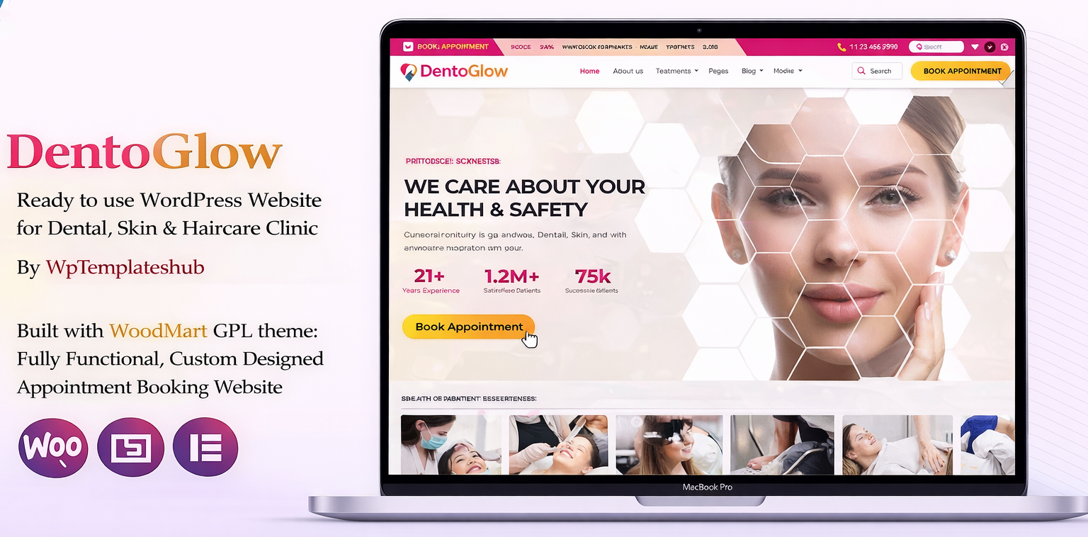 DentoGlow – Dental, Skin & Hair Care Clinic Website