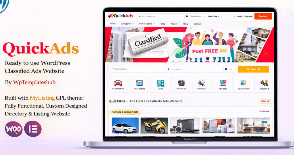 QuickAds – Classified Listing Website
